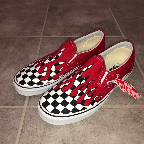 classic red checkered vans